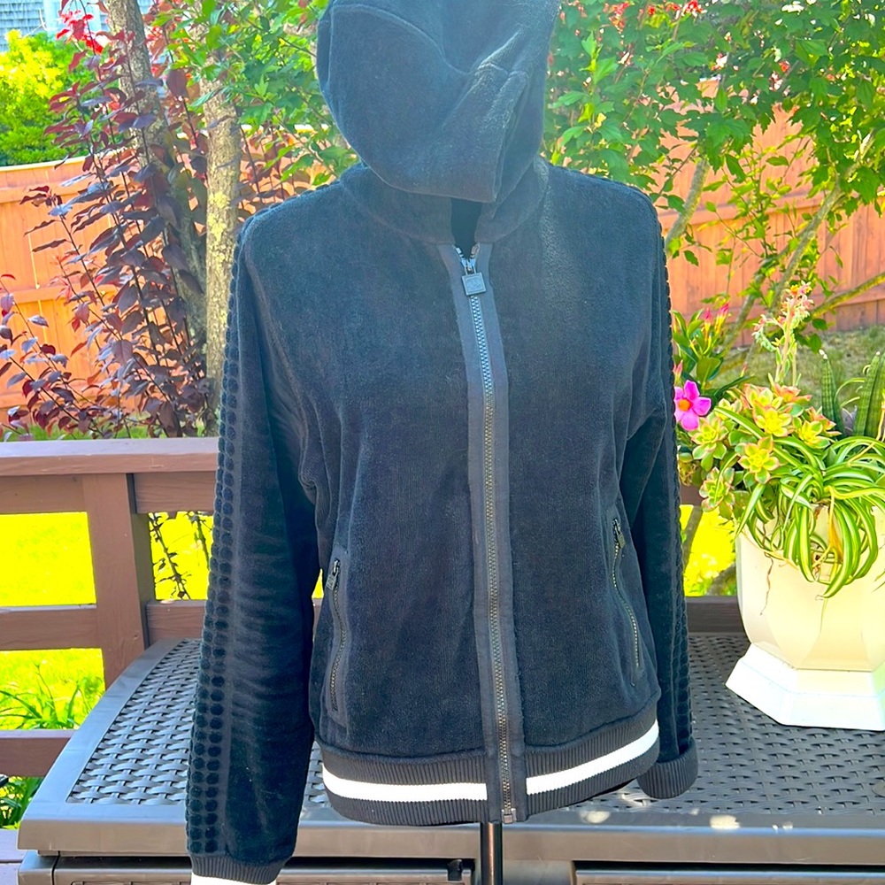 Chanel Hoodie Velour Bomber